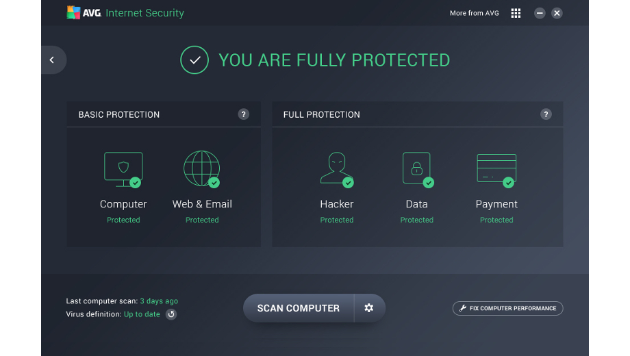 AVG Internet Security –&nbsp;bez&nbsp;omezení 2017