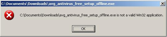 AVG Offline error message