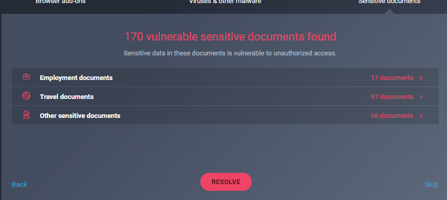 170 sensitive docs