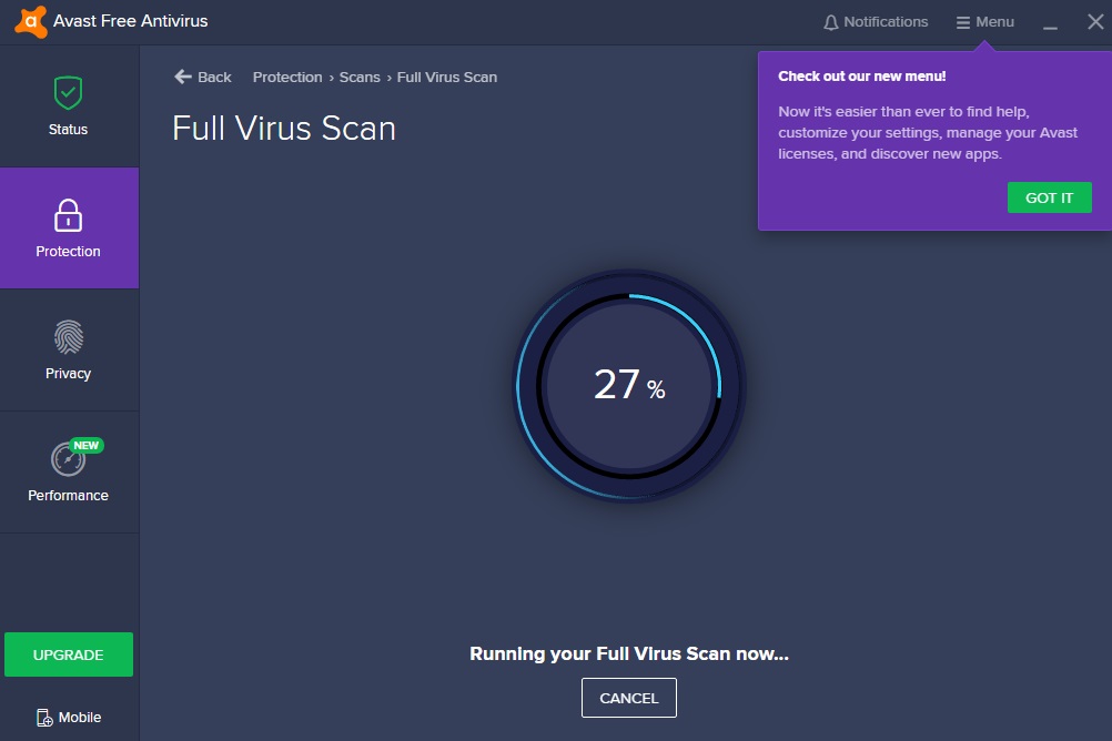 Deep scan stuck at 27 for over an hour avg