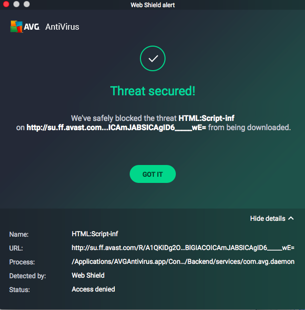 How to turn off  Shield Alerts AVG