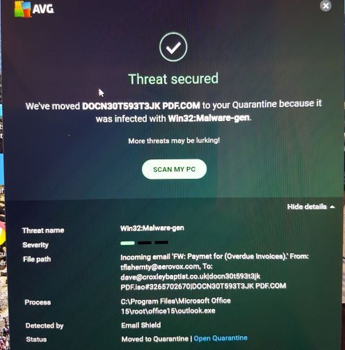 Win32 Malware Gen Avg