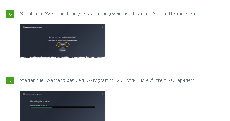 AVG_Repair_WEB instructions