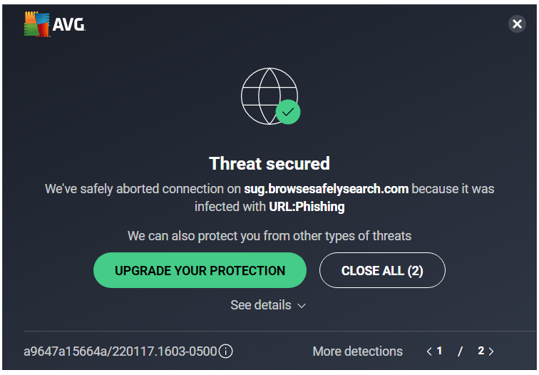 avg threat message