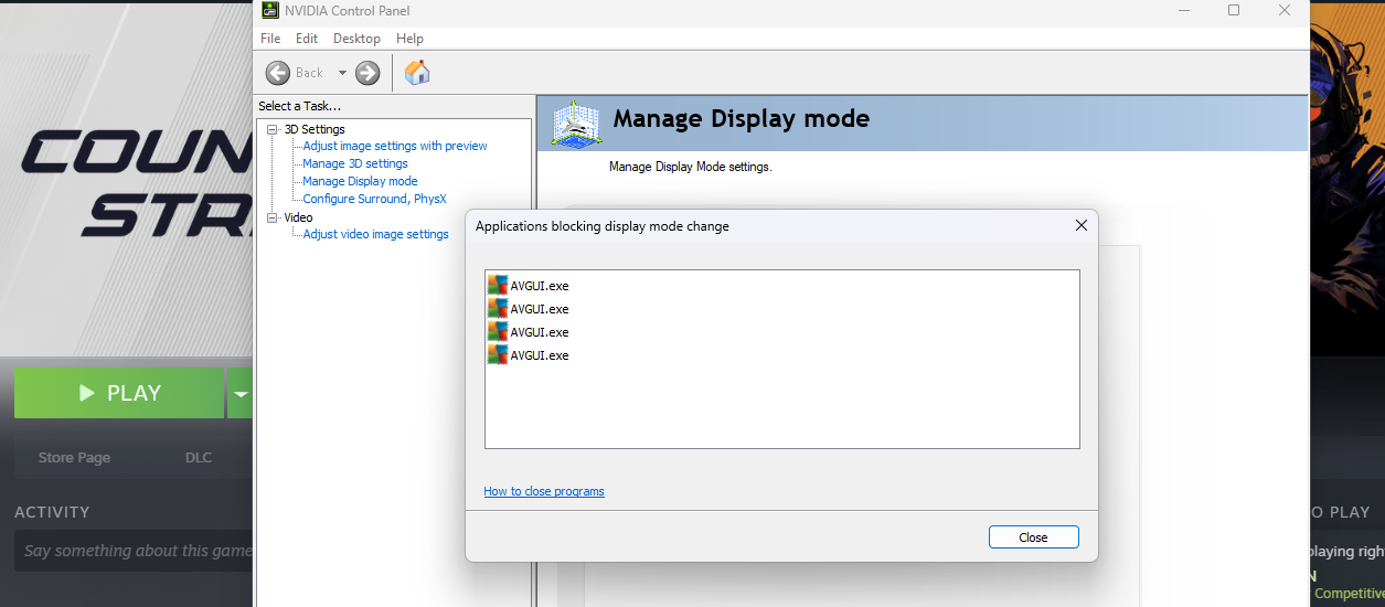 AVGUI blocking switch