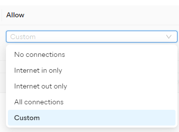 HubCloud_FW_FWRules_ApplicationRules_DropDownCustom