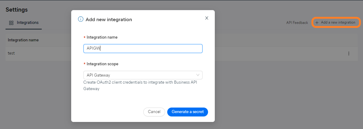 Hub_Integrations_APIGW_GenerateSecret