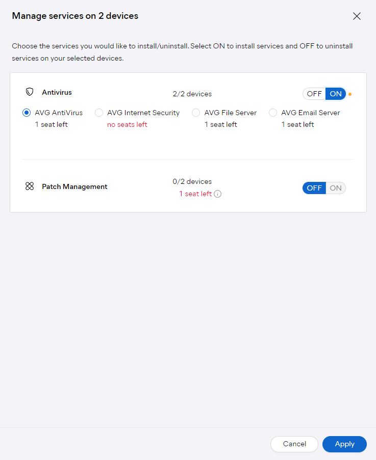 CloudConsole_ManageServices