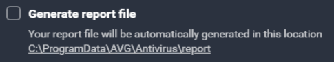AVG_Scans_GenerateReportFile