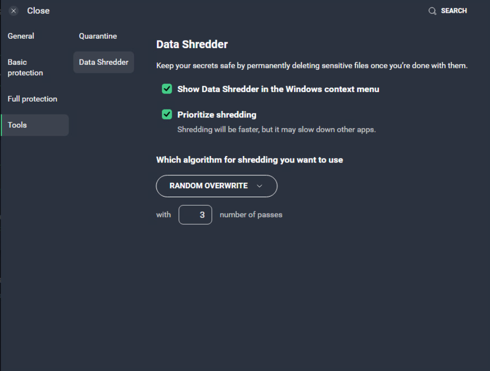 AVG_DataShredder_settings